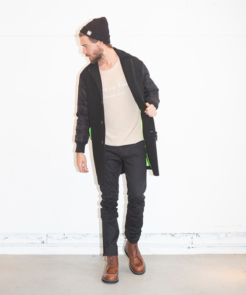 VIRGOwearworks(ヴァルゴウェアワークス)の「FORCE CHESTER JKT(チェスターコート・メンズ・マスタード/ブラック・3/4/2)」の19枚目の写真