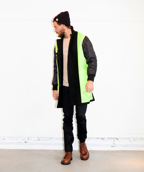 VIRGOwearworks(ヴァルゴウェアワークス)の「FORCE CHESTER JKT(チェスターコート・メンズ・マスタード/ブラック・3/4/2)」の20枚目の写真