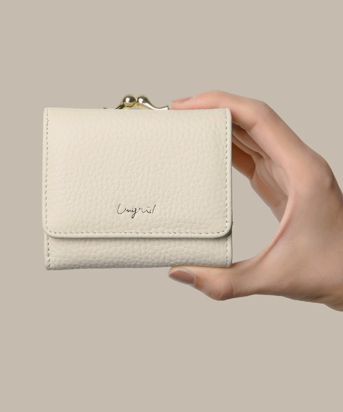 Ungrid（アングリッド）の「【Ungrid/アングリッド】　【牛革】　牛革ガマ口ミニ財布（財布・レディース・ブラック/ダークブラウン/パープル/グレー/カーキ/ピンク/イエロー/アイボリー/ベージュ系その他/ブルー系その他/ネイビー/ワイン/キャメル/オリーブ/ゴールド/レッド/グレイッシュベージュ・FREE）」の5枚目の写真