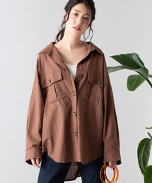 WEGO | WEGO/リネンブレンドBIGポケットオーバーシャツ(シャツ/ブラウス)