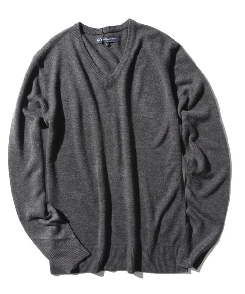 THISIS（ディスイズ）の「Vネックセーター（ニット/セーター・メンズ・ホワイト/ブラック/チャコール/ブラウン/マスタード/ブルー/ネイビー/ワインレッド/グレー×ホワイト/ブラック系その他/ロイヤルブルー・MEDIUM/LARGE/X-LARGE）」の5枚目の写真