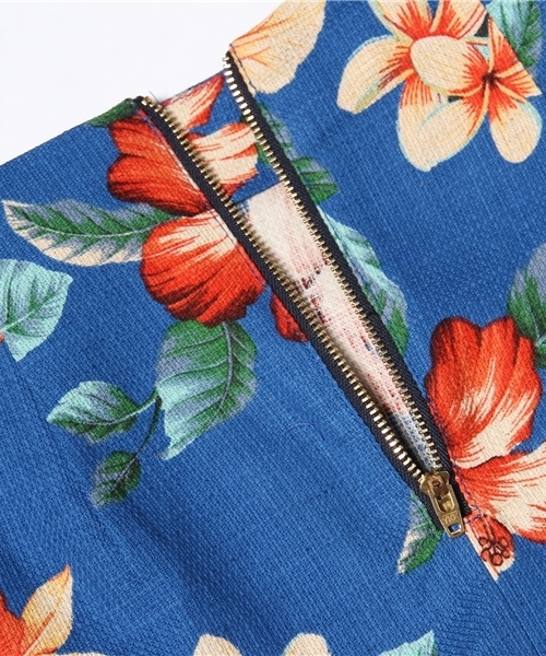 MYSELF ABAHOUSE（マイセルフアバハウス）の「ﾌﾗﾜｰﾌﾟﾘﾝﾄｽｶｰﾄ（スカート・レディース・アイボリー/ブルー・MEDIUM/SMALL）」の12枚目の写真