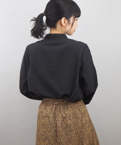 tiptop（ティップトップ）の「キラキラ多ボタンレースブラウス（シャツ/ブラウス・レディース・ブラック/ベージュ/ブラウン/オフホワイト・FREE）」の8枚目の写真
