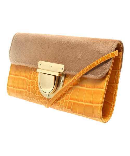 VIA BUS STOP（ヴィアバスストップ）の「VIA REPUBBLICA クラッチバッグ（クラッチバッグ・レディース・イエロー系・フリー）」の8枚目の写真