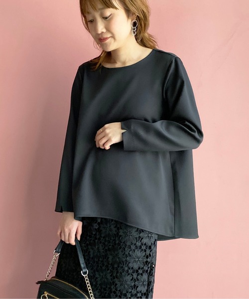 BE NEAT（ビーニート）の「【日本製】後ろタックプルオーバー（Tシャツ/カットソー・レディース・ブラック/オフホワイト/サックスブルー・MEDIUM/M）」の3枚目の写真