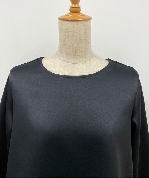 BE NEAT（ビーニート）の「【日本製】後ろタックプルオーバー（Tシャツ/カットソー・レディース・ブラック/オフホワイト/サックスブルー・MEDIUM/M）」の7枚目の写真