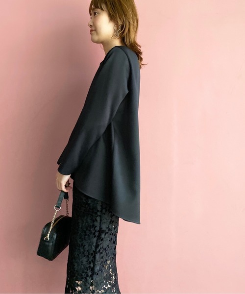 BE NEAT（ビーニート）の「【日本製】後ろタックプルオーバー（Tシャツ/カットソー・レディース・ブラック/オフホワイト/サックスブルー・MEDIUM/M）」の12枚目の写真