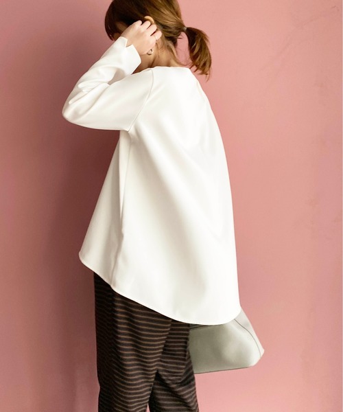 BE NEAT（ビーニート）の「【日本製】後ろタックプルオーバー（Tシャツ/カットソー・レディース・ブラック/オフホワイト/サックスブルー・MEDIUM/M）」の19枚目の写真