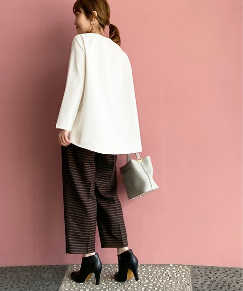 BE NEAT（ビーニート）の「【日本製】後ろタックプルオーバー（Tシャツ/カットソー・レディース・ブラック/オフホワイト/サックスブルー・MEDIUM/M）」の21枚目の写真