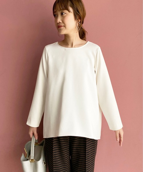 BE NEAT（ビーニート）の「【日本製】後ろタックプルオーバー（Tシャツ/カットソー・レディース・ブラック/オフホワイト/サックスブルー・MEDIUM/M）」の18枚目の写真