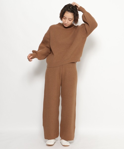 bijorie(ビジュリィ)の「カタアゼ/ニットパンツ(その他パンツ・レディース・グレー/キャメル・FREE)」の14枚目の写真