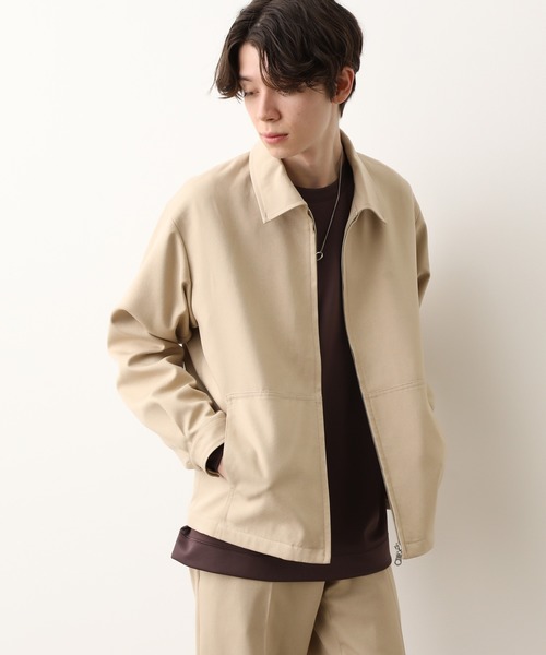 JUNRED（ジュンレッド）の「ウォッシャブルサージブルゾン（ブルゾン・メンズ・ブラック/ベージュ/サックスブルー・S/M/L）」の2枚目の写真