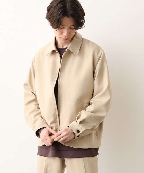 JUNRED（ジュンレッド）の「ウォッシャブルサージブルゾン（ブルゾン・メンズ・ブラック/ベージュ/サックスブルー・S/M/L）」の5枚目の写真