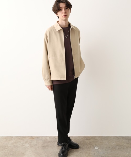 JUNRED（ジュンレッド）の「ウォッシャブルサージブルゾン（ブルゾン・メンズ・ブラック/ベージュ/サックスブルー・S/M/L）」の11枚目の写真