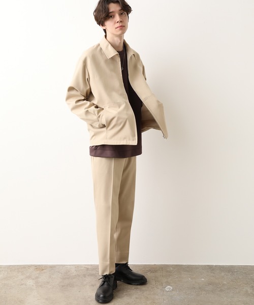 JUNRED（ジュンレッド）の「ウォッシャブルサージブルゾン（ブルゾン・メンズ・ブラック/ベージュ/サックスブルー・S/M/L）」の4枚目の写真