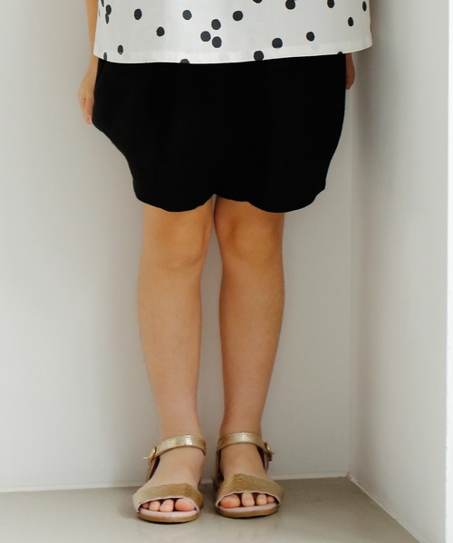 D.fesense(ディーフェセンス)の「【D.fesense /ディーフェセンス】ストレッチリネンキュロット(その他パンツ・キッズ・オフホワイト/ブラック/グレー・90cm/80cm/110cm/100cm)」の3枚目の写真