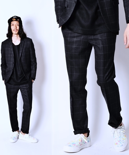 SHIPS JET BLUE（シップスジェットブルー）の「★★JB: セットアップ ウールパンツ■（スラックス・メンズ・ブラック/チャコールグレー/ネイビー・LARGE/MEDIUM/SMALL）」の2枚目の写真