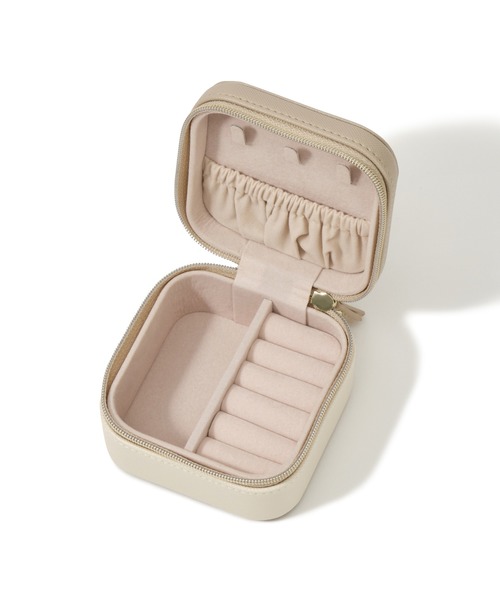 Francfranc(フランフラン)の「バイカラー トラベル ジュエリーボックス S ベージュ(収納グッズ・レディース・ベージュ・FREE)」の5枚目の写真