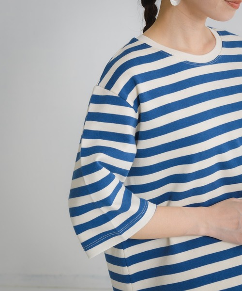 Libra Cue(リブラ キュー)の「Libra ベーシックボーダーカットソー(Tシャツ/カットソー・レディース・ブラック/ベージュ/ブルー・FREE)」の17枚目の写真