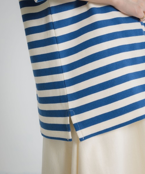 Libra Cue(リブラ キュー)の「Libra ベーシックボーダーカットソー(Tシャツ/カットソー・レディース・ブラック/ベージュ/ブルー・FREE)」の18枚目の写真
