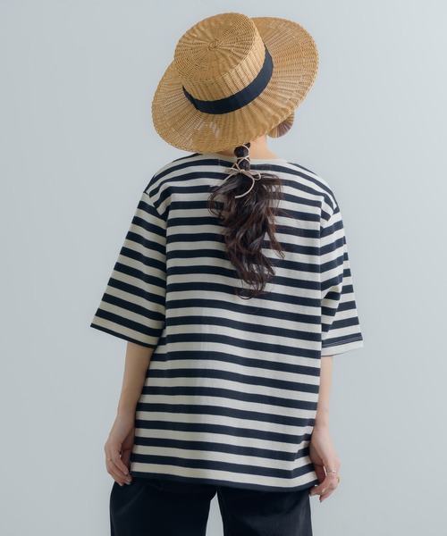 Libra Cue(リブラ キュー)の「Libra ベーシックボーダーカットソー(Tシャツ/カットソー・レディース・ブラック/ベージュ/ブルー・FREE)」の22枚目の写真