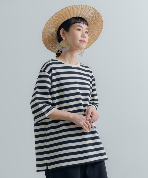 Libra Cue(リブラ キュー)の「Libra ベーシックボーダーカットソー(Tシャツ/カットソー・レディース・ブラック/ベージュ/ブルー・FREE)」の20枚目の写真