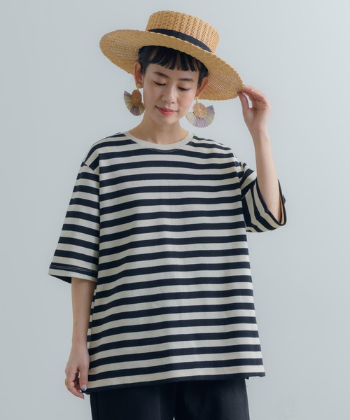 Libra Cue(リブラ キュー)の「Libra ベーシックボーダーカットソー(Tシャツ/カットソー・レディース・ブラック/ベージュ/ブルー・FREE)」の21枚目の写真