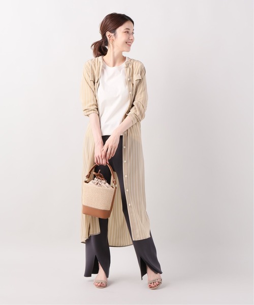 セール ワンピース La Totalite ストライプ Totalite ラトータリテ のファッション ラップシャツワンピース ワンピース La Ginger掲載商品 の