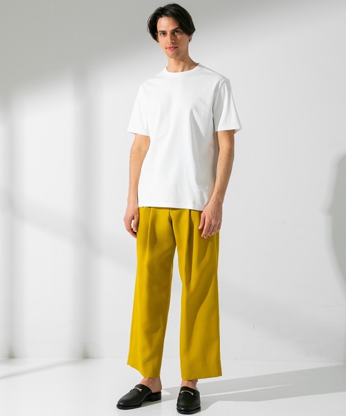 UNITED TOKYO（ユナイテッドトウキョウ）の「テクノラマスムースカットソー（Tシャツ/カットソー・メンズ・ブラック/ベージュ/オフホワイト/グリーン/ライトグリーン/ネイビー・1/2/4/3）」の12枚目の写真