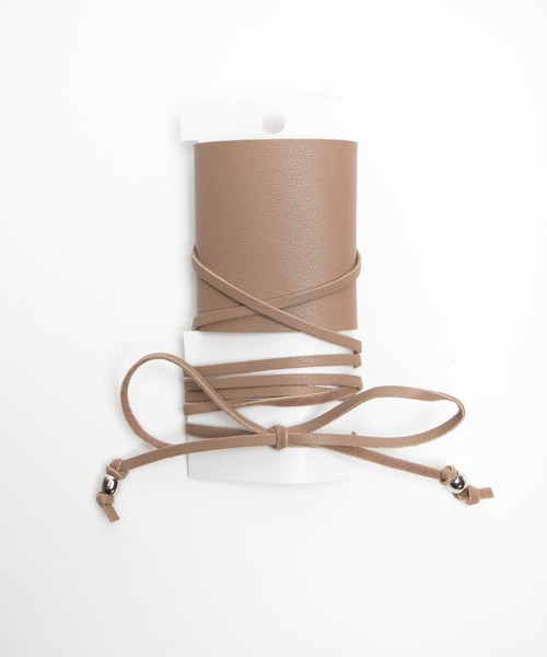 WEGO（ウィゴー）の「WEGO/レザーヘアリボン（ヘアゴム・レディース・ブラック/ベージュ/ブラウン/グリーン・FREE）」の9枚目の写真