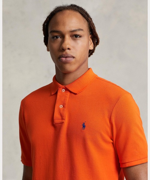POLO RALPH LAUREN(ポロ ラルフ ローレン)の「アイコニック メッシュ ポロシャツ(ポロシャツ・メンズ・オレンジ・LARGE/MEDIUM/SMALL/X-LARGE/X-SMALL/XX-LARGE)」の5枚目の写真