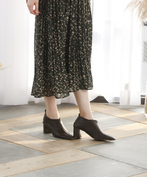 VIVIAN（ヴィヴィアン）の「スクエアトゥストレッチバブーシュ / ブーティー（ブーツ・レディース・ベージュ/ブラック/キャメル/ダークブラウン・S/M/L/LL）」の21枚目の写真