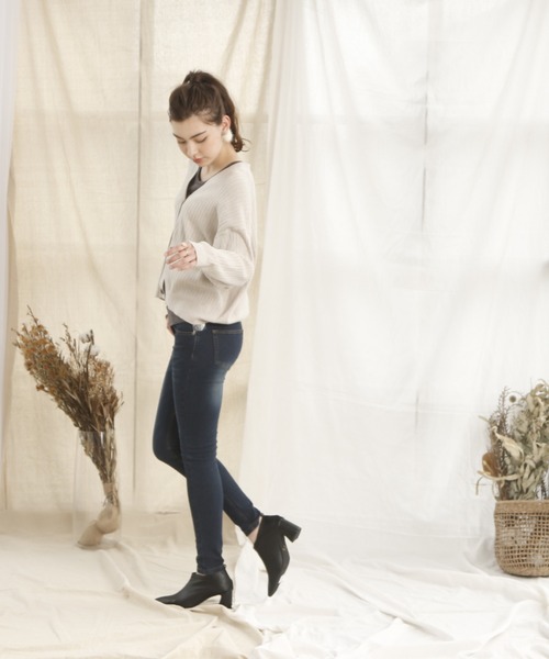 VIVIAN（ヴィヴィアン）の「スクエアトゥストレッチバブーシュ / ブーティー（ブーツ・レディース・ベージュ/ブラック/キャメル/ダークブラウン・S/M/L/LL）」の16枚目の写真