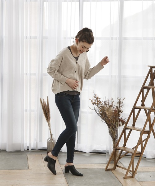 VIVIAN（ヴィヴィアン）の「スクエアトゥストレッチバブーシュ / ブーティー（ブーツ・レディース・ベージュ/ブラック/キャメル/ダークブラウン・S/M/L/LL）」の18枚目の写真