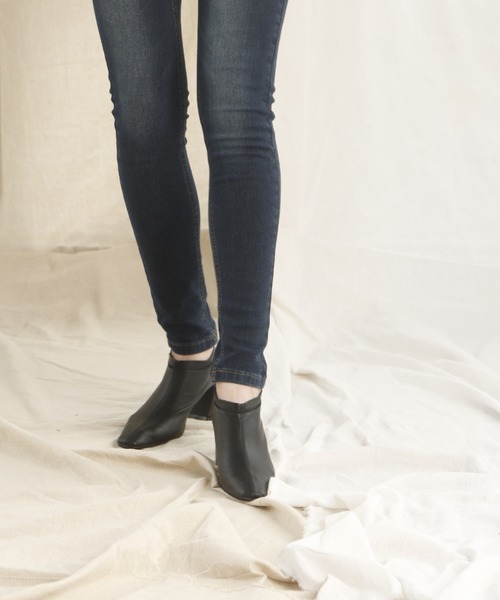 VIVIAN（ヴィヴィアン）の「スクエアトゥストレッチバブーシュ / ブーティー（ブーツ・レディース・ベージュ/ブラック/キャメル/ダークブラウン・S/M/L/LL）」の10枚目の写真