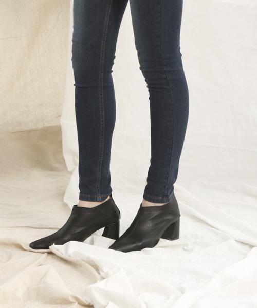 VIVIAN（ヴィヴィアン）の「スクエアトゥストレッチバブーシュ / ブーティー（ブーツ・レディース・ベージュ/ブラック/キャメル/ダークブラウン・S/M/L/LL）」の12枚目の写真