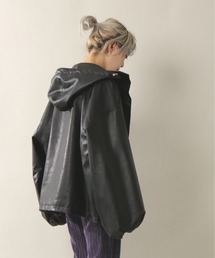 notch. | フェイクレザーボリューム袖マウンテンパーカー(ブルゾン)