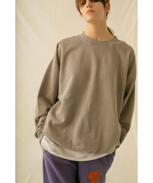 MONKEY TIME(モンキータイム)の「<monkey time> FRCH/TRY DISTRESSED CREW/スウェット(スウェット・メンズ・ベージュ/ライム/ブラック/ホワイト/レッド・L/XL/M/S)」の9枚目の写真