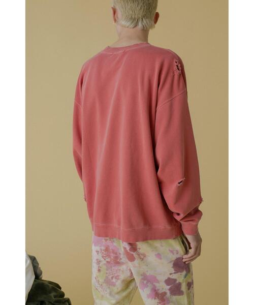 MONKEY TIME（モンキータイム）の「＜monkey time＞ FRCH/TRY DISTRESSED CREW/スウェット（スウェット・メンズ・ホワイト/レッド/ブラック/ベージュ/ライム・XL/L/M/S）」の21枚目の写真