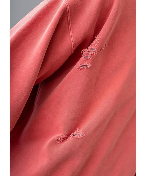 MONKEY TIME（モンキータイム）の「＜monkey time＞ FRCH/TRY DISTRESSED CREW/スウェット（スウェット・メンズ・ホワイト/レッド/ブラック/ベージュ/ライム・XL/L/M/S）」の16枚目の写真