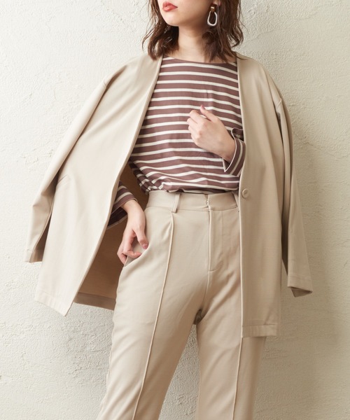 natural couture（ナチュラルクチュール）の「シルケットボーダーロンT（Tシャツ/カットソー・レディース・その他1/その他2/その他3/その他4・FREE）」の3枚目の写真