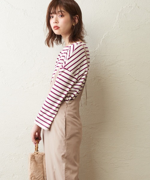 natural couture（ナチュラルクチュール）の「シルケットボーダーロンT（Tシャツ/カットソー・レディース・その他1/その他2/その他3/その他4・FREE）」の12枚目の写真