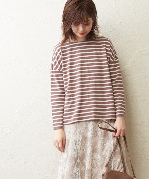 natural couture（ナチュラルクチュール）の「シルケットボーダーロンT（Tシャツ/カットソー・レディース・その他1/その他2/その他3/その他4・FREE）」の18枚目の写真