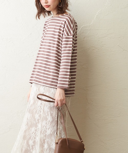 natural couture（ナチュラルクチュール）の「シルケットボーダーロンT（Tシャツ/カットソー・レディース・その他1/その他2/その他3/その他4・FREE）」の17枚目の写真