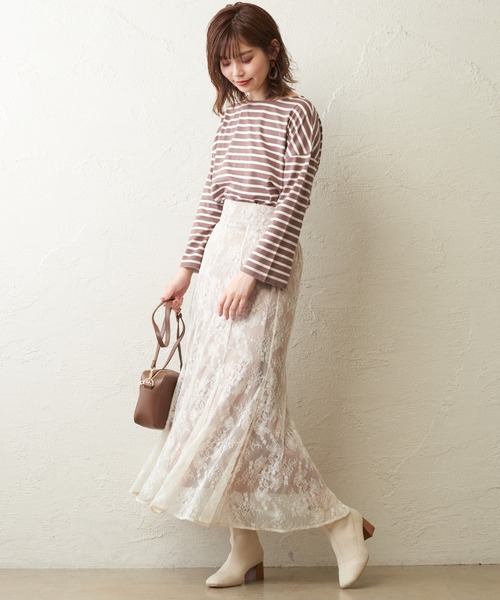 natural couture（ナチュラルクチュール）の「シルケットボーダーロンT（Tシャツ/カットソー・レディース・その他1/その他2/その他3/その他4・FREE）」の19枚目の写真