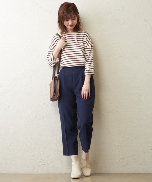 natural couture（ナチュラルクチュール）の「シルケットボーダーロンT（Tシャツ/カットソー・レディース・その他1/その他2/その他3/その他4・FREE）」の10枚目の写真