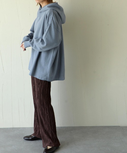 Chillfar（チルファー）の「裏起毛バックスリットプルオーバーパーカー（パーカー・レディース・ベージュ/ブラック/ホワイト/ブラウン/グリーン/ブルー・MEDIUM/LARGE）」の21枚目の写真