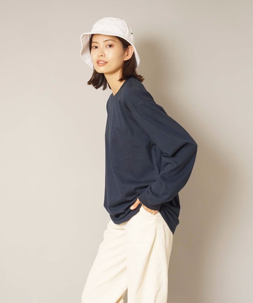 HANES（ヘインズ）の「【HANES/ヘインズ】ＢＥＥＦＹ　Ｌ／Ｓ　ＰＯＣＫ－ＴＥＥ　Ｈ５１９６ 　ビーフィー　ポケット付き　ロンT　無地　ユニセックス（Tシャツ/カットソー・メンズ・ホワイト/グレー/ブラック/ネイビー/チャコールグレー・MEDIUM/LARGE/X-LARGE/SMALL/X-SMALL）」の8枚目の写真