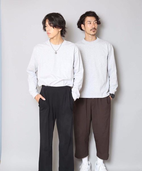 HANES（ヘインズ）の「【HANES/ヘインズ】ＢＥＥＦＹ　Ｌ／Ｓ　ＰＯＣＫ－ＴＥＥ　Ｈ５１９６ 　ビーフィー　ポケット付き　ロンT　無地　ユニセックス（Tシャツ/カットソー・メンズ・ホワイト/グレー/ブラック/ネイビー/チャコールグレー・MEDIUM/LARGE/X-LARGE/SMALL/X-SMALL）」の12枚目の写真