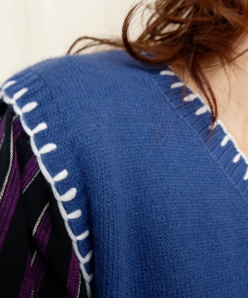 sakishimatokyo（サキシマトーキョー）の「【ZOZO限定】サキシマamp「ハンドステッチニットベスト」（ベスト・レディース・ベージュ/ブラウン/イエロー/ブルー・FREE）」の17枚目の写真